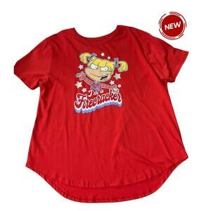 Nickelodeon Rugrats Orange-y Red Printed T-shirt Women's Size XXXL NWT | 44-17